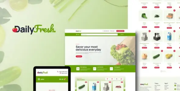 DailyFresh – Grocery Store Elementor Template Kit